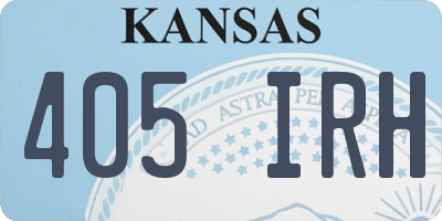 KS license plate 405IRH