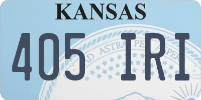 KS license plate 405IRI