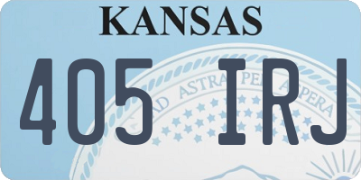 KS license plate 405IRJ