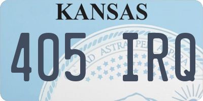 KS license plate 405IRQ