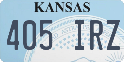 KS license plate 405IRZ