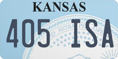 KS license plate 405ISA
