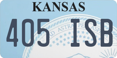 KS license plate 405ISB