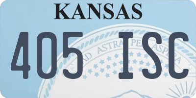 KS license plate 405ISC