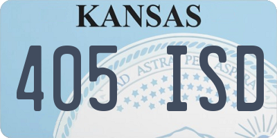 KS license plate 405ISD