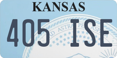 KS license plate 405ISE
