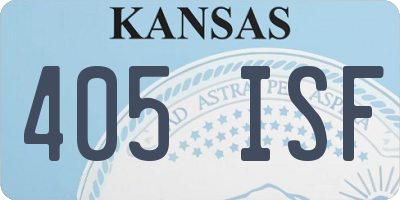 KS license plate 405ISF