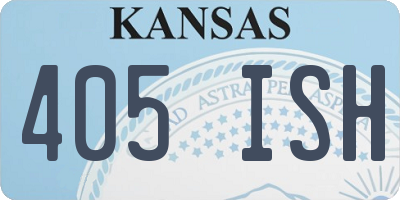 KS license plate 405ISH