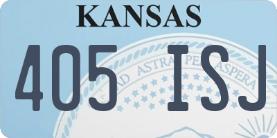 KS license plate 405ISJ
