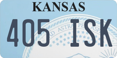 KS license plate 405ISK