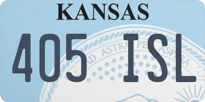 KS license plate 405ISL