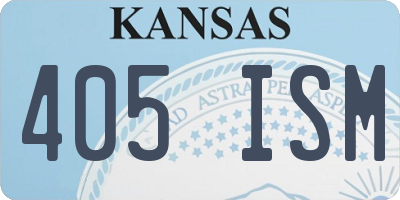 KS license plate 405ISM