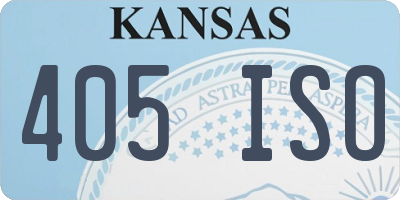 KS license plate 405ISO