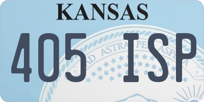 KS license plate 405ISP