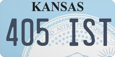 KS license plate 405IST