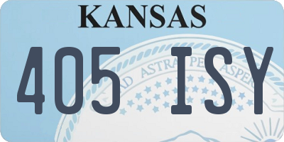 KS license plate 405ISY