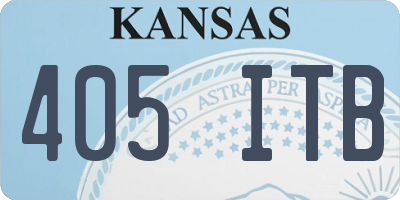 KS license plate 405ITB