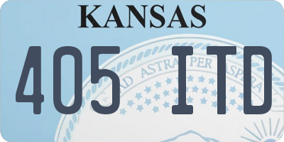 KS license plate 405ITD