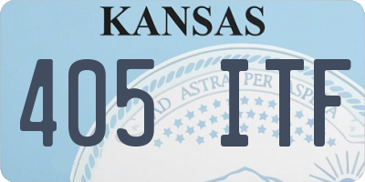 KS license plate 405ITF