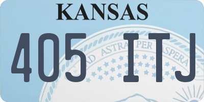 KS license plate 405ITJ