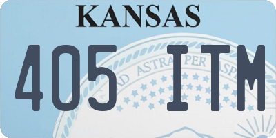 KS license plate 405ITM