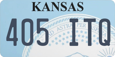 KS license plate 405ITQ