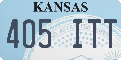 KS license plate 405ITT