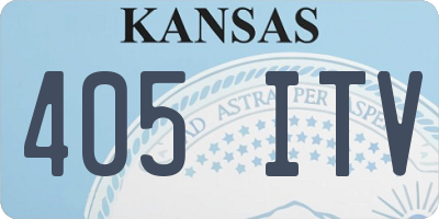 KS license plate 405ITV