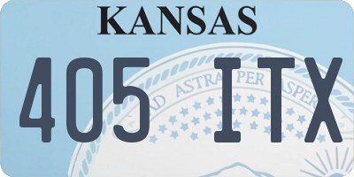 KS license plate 405ITX