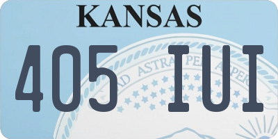KS license plate 405IUI