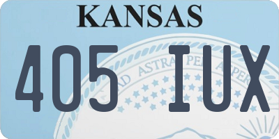 KS license plate 405IUX