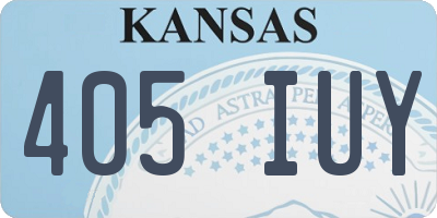 KS license plate 405IUY