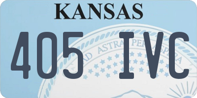 KS license plate 405IVC