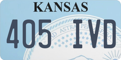 KS license plate 405IVD