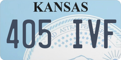 KS license plate 405IVF