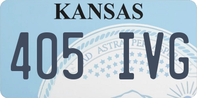 KS license plate 405IVG