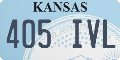 KS license plate 405IVL