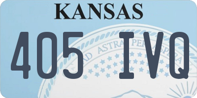 KS license plate 405IVQ