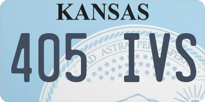 KS license plate 405IVS