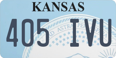 KS license plate 405IVU