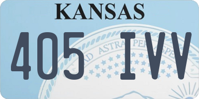 KS license plate 405IVV