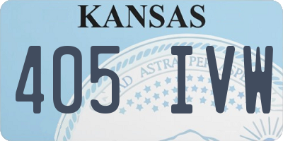 KS license plate 405IVW