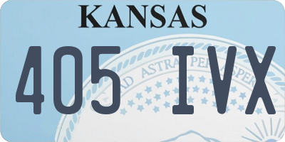 KS license plate 405IVX