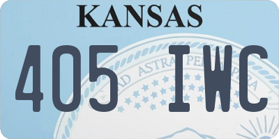 KS license plate 405IWC