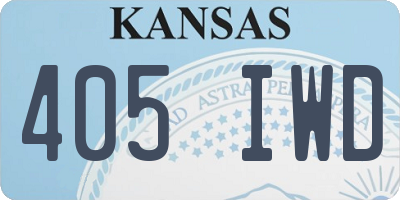 KS license plate 405IWD