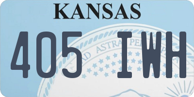 KS license plate 405IWH