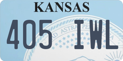 KS license plate 405IWL