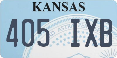 KS license plate 405IXB