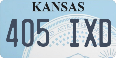 KS license plate 405IXD