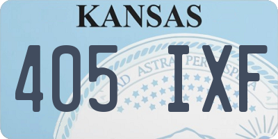 KS license plate 405IXF